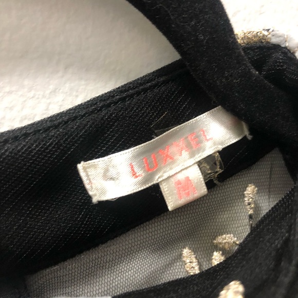 (219) Black Sheer Floral Mini Dress - Picture 11 of 16